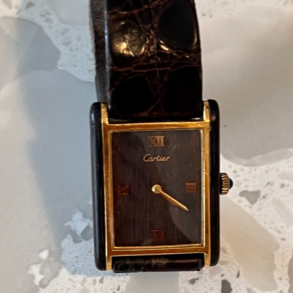 Cartier Wood Tank Watch 1976